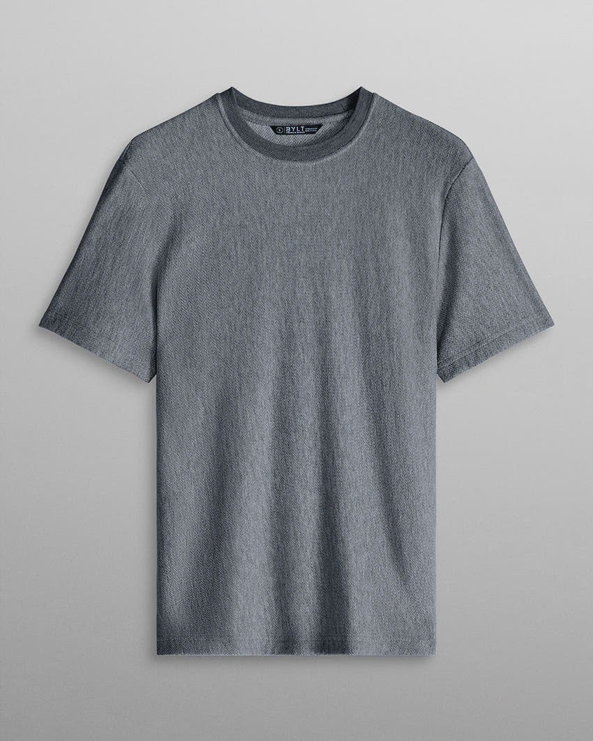 Brushed Herringbone Box Tee