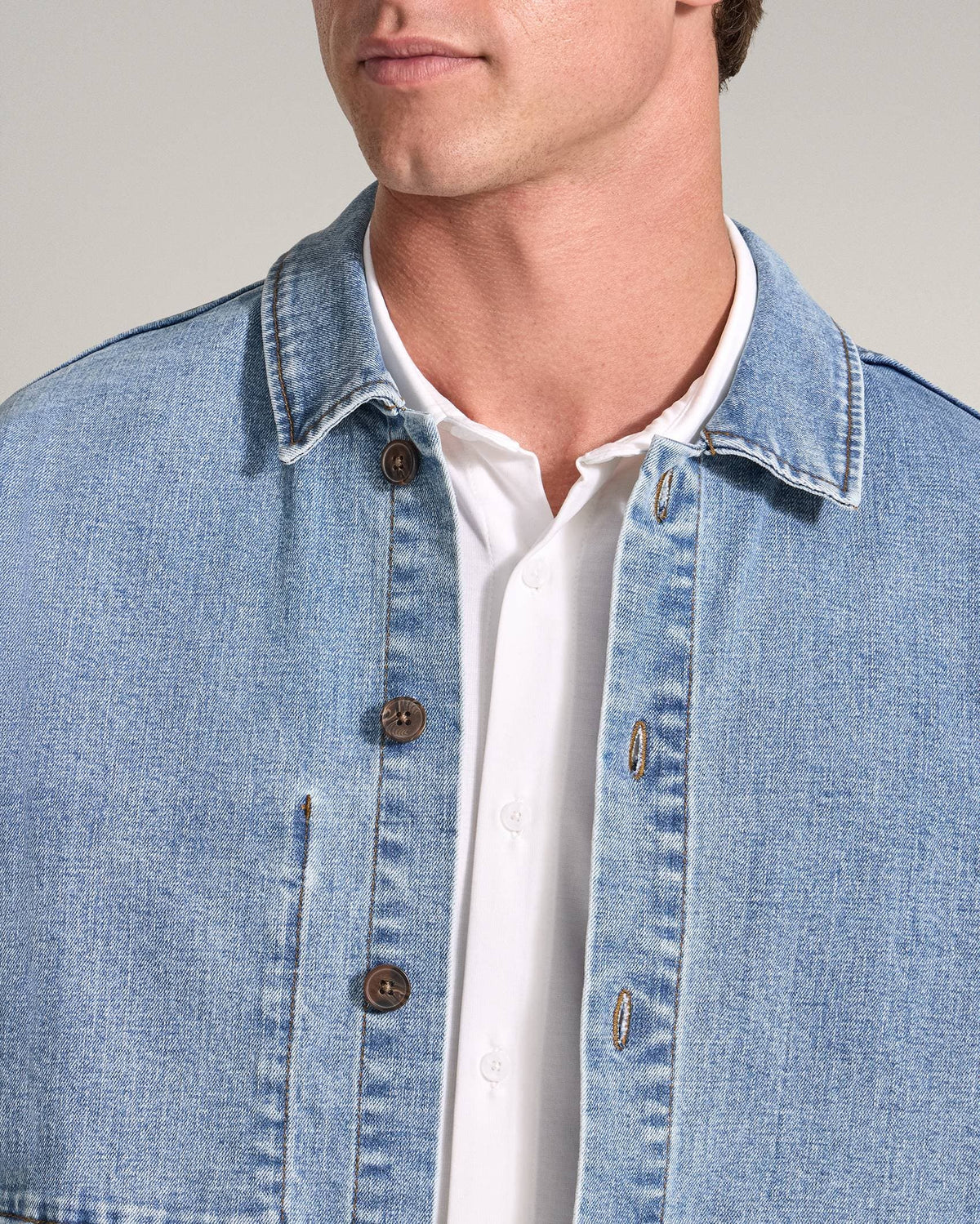 Everyday Stretch Denim Overshirt 10.00