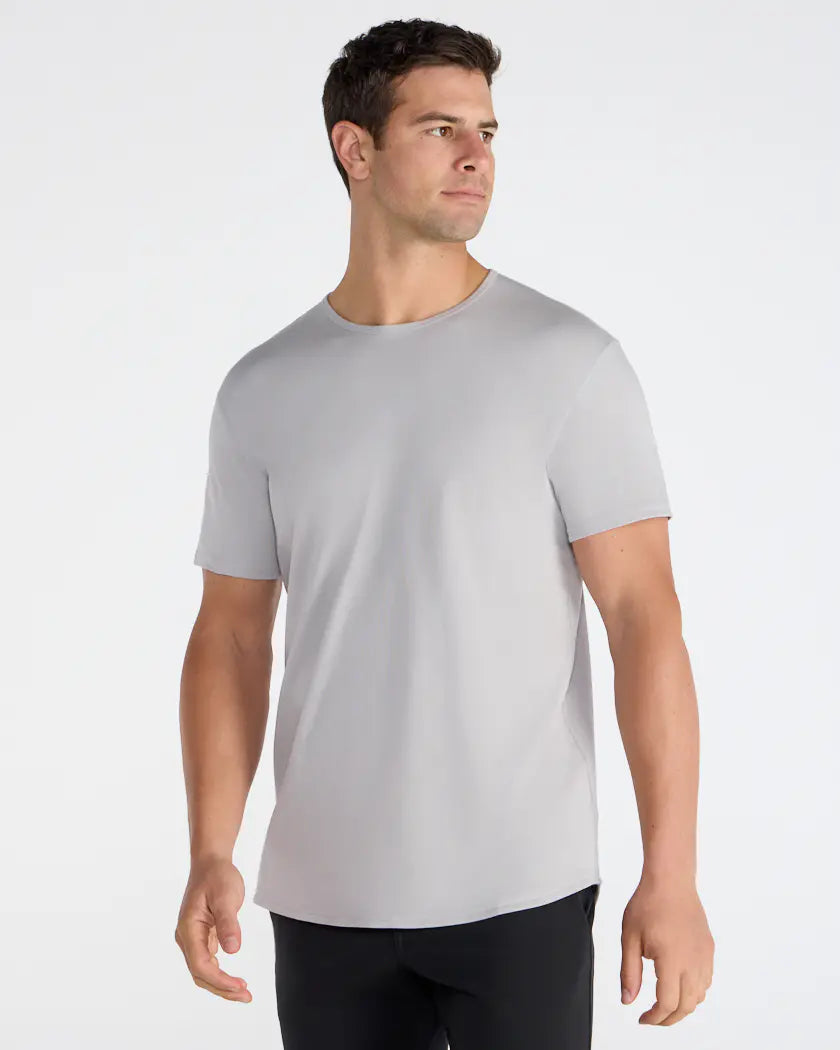 Cotton Short Sleeve Drop-Cut