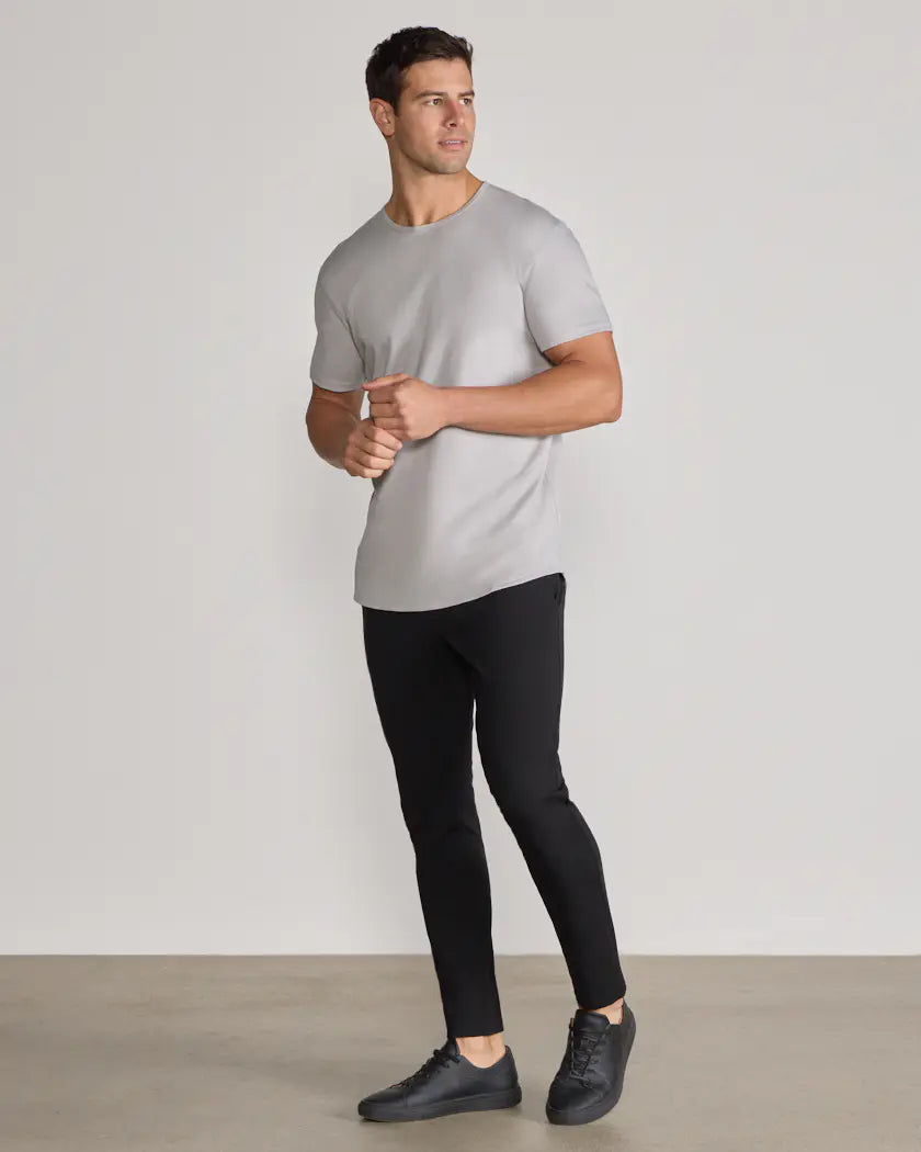 Cotton Short Sleeve Drop-Cut