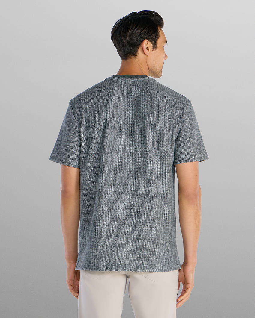 Brushed Herringbone Box Tee