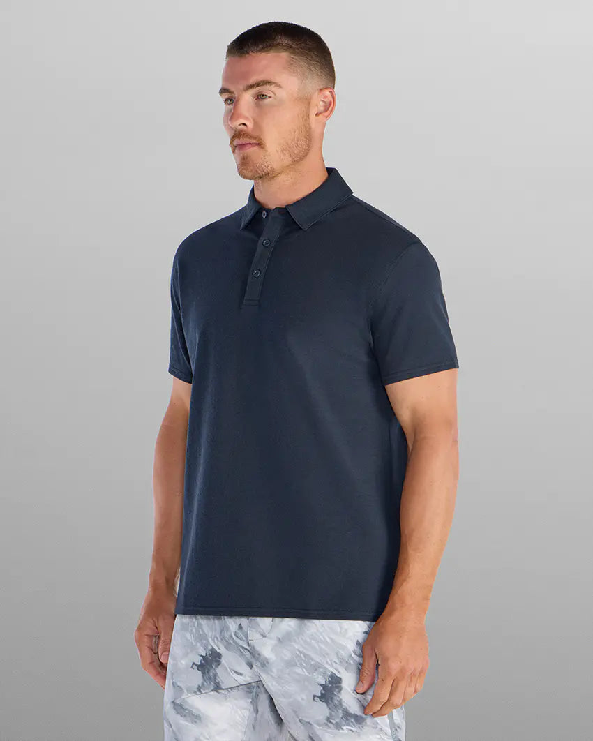 Slub Split Hem Polo