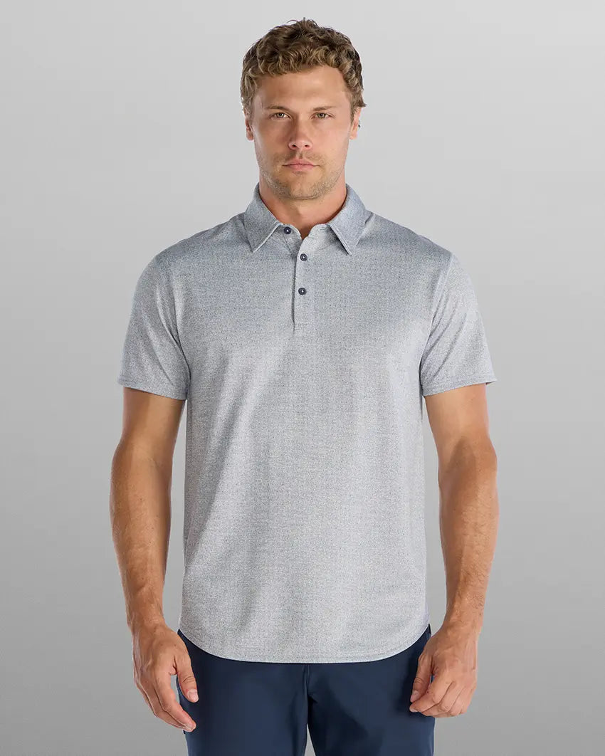 Heather Printed Polo