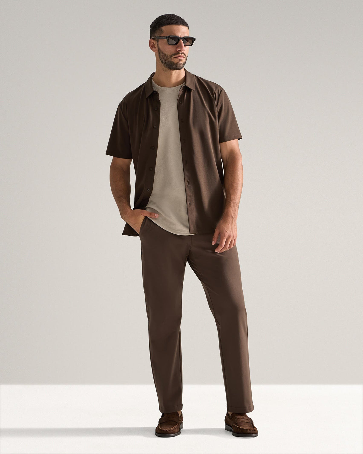 Slub Short Sleeve Drop-Cut