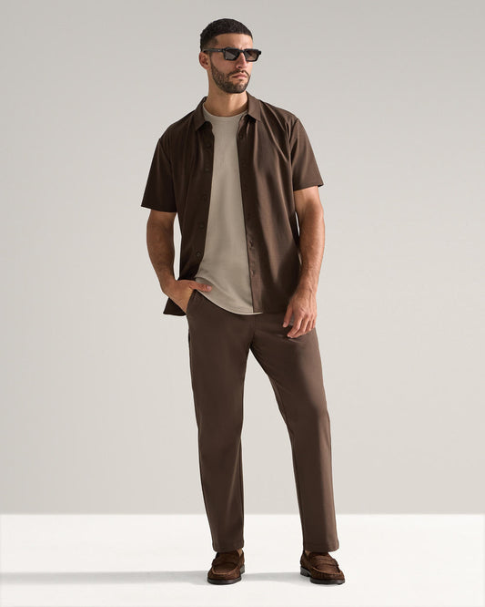 Slub Short Sleeve Drop-Cut