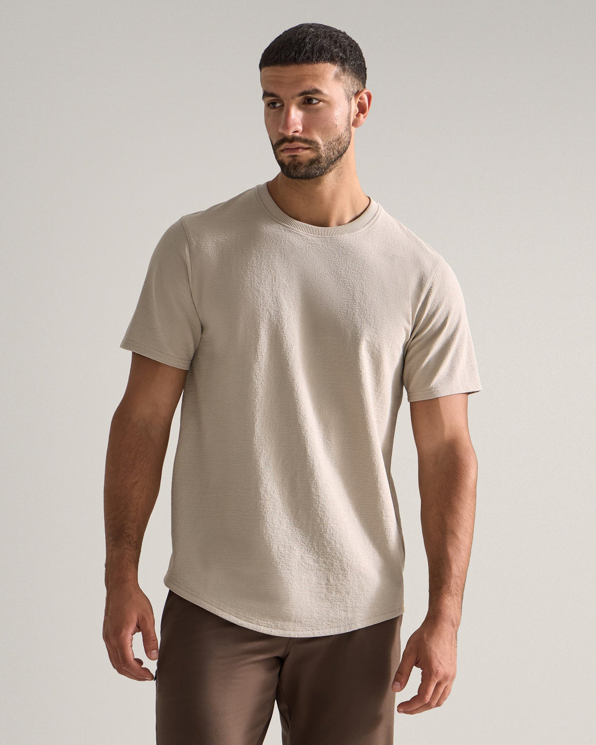Slub Short Sleeve Drop-Cut
