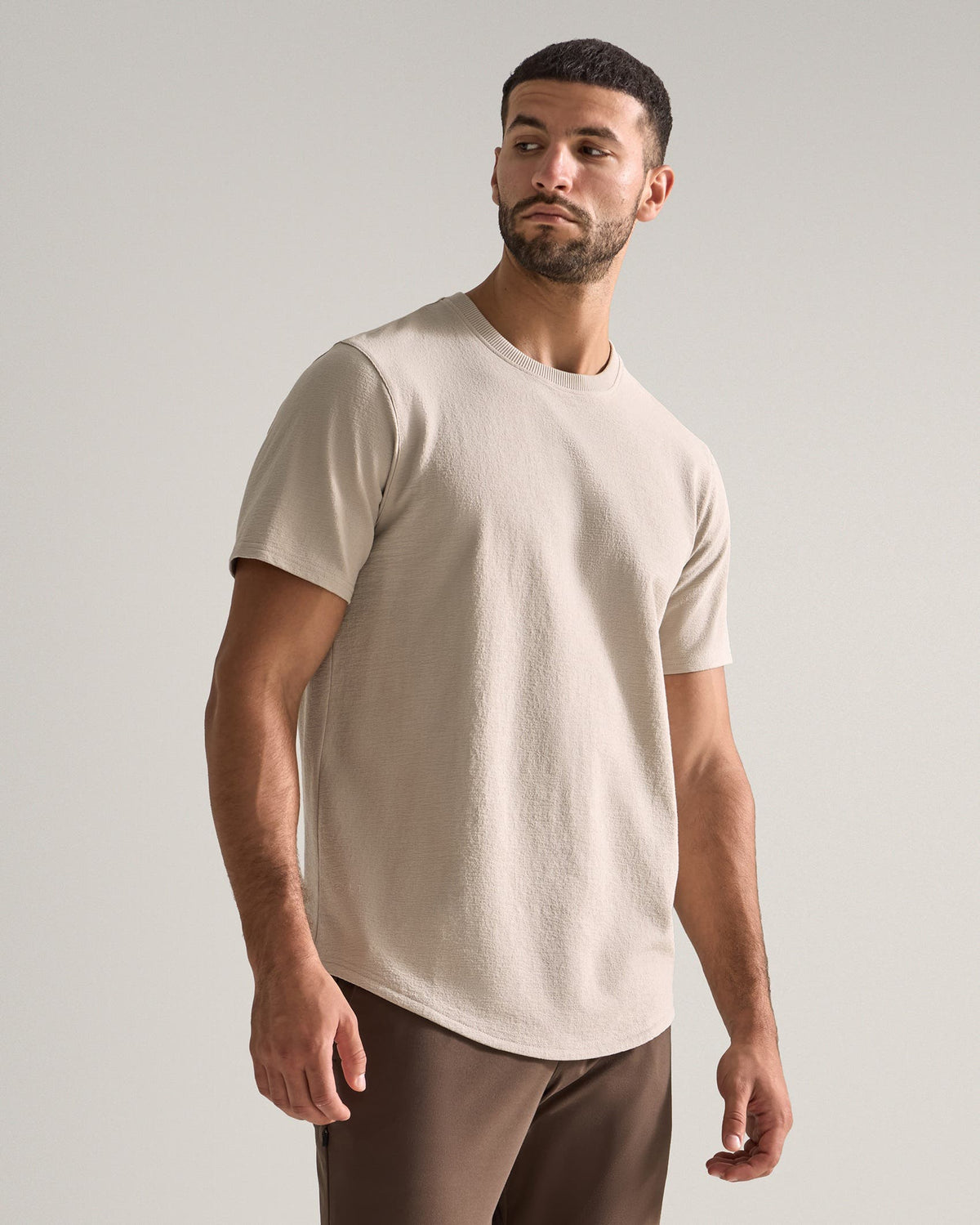 Slub Short Sleeve Drop-Cut