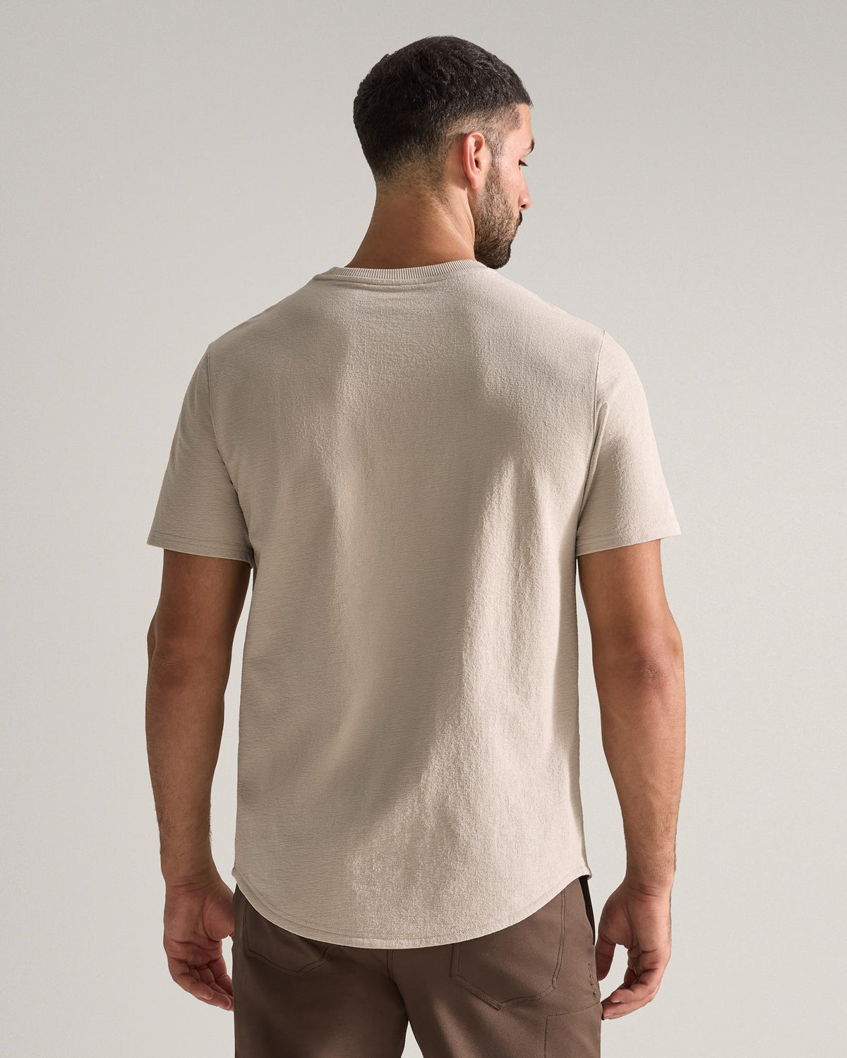 Slub Short Sleeve Drop-Cut