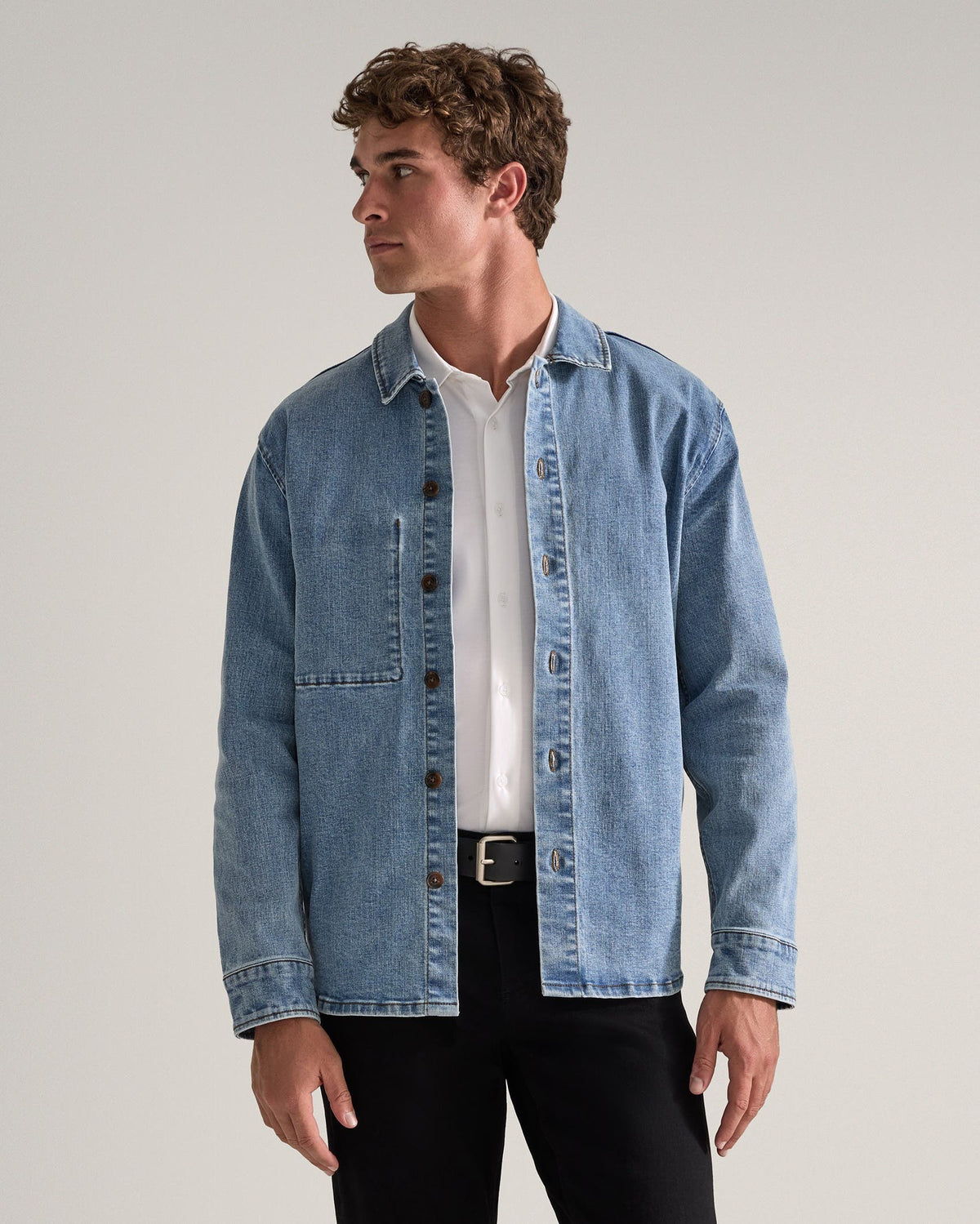 Everyday Stretch Denim Overshirt 10.00