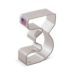 Number Three Cookie Cutter
