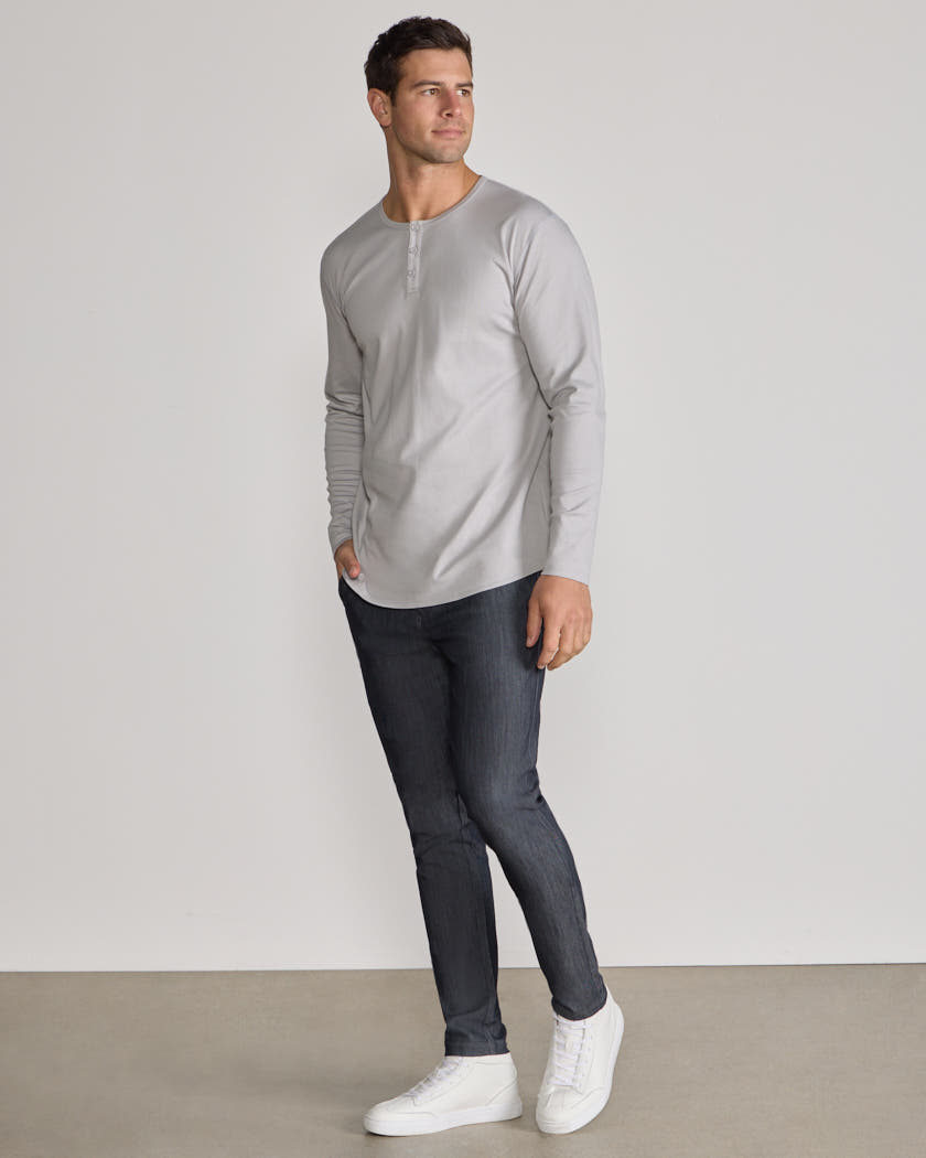 Cotton Long Sleeve Henley