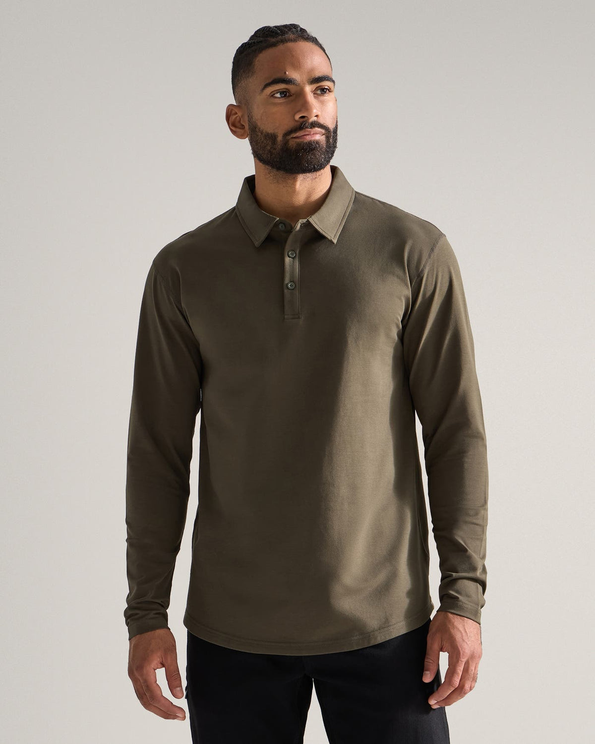 Drop-Cut Long Sleeve: LUX Polo